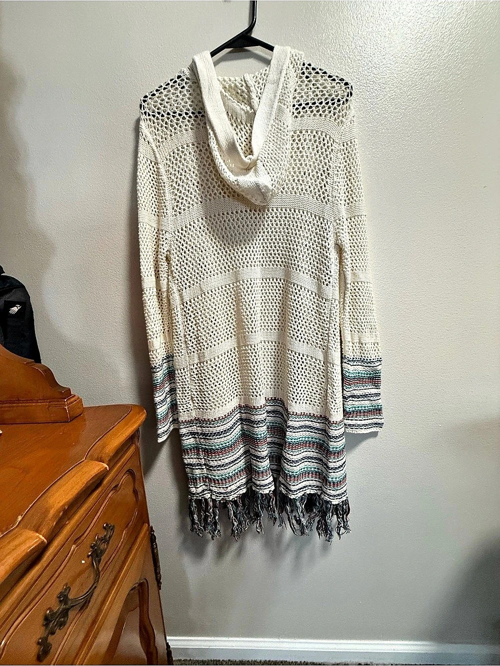 EST. 1946 Women's Striped Fringe Cardigan Large